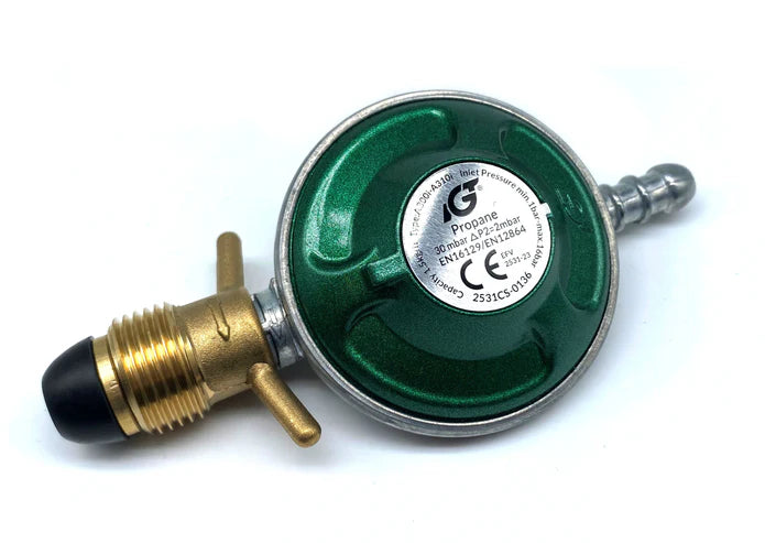 Regulator VANLIGASTE SVENSKA! 30 mbar POL - för slang 8 mm